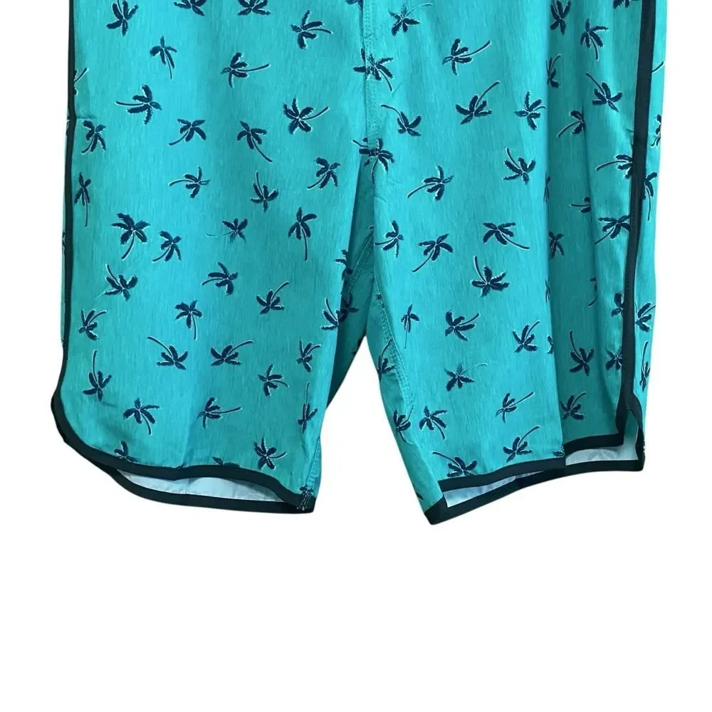 Billabong Mens Size 36 Palm Tree Swim Board Shorts Quick Dry 4-Way Stretch